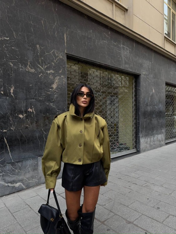 Olive Boxy Jacket