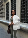 Creme Quilted Bomber 