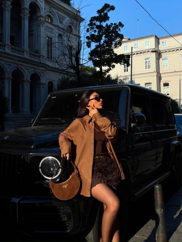 Oversize Shirt Dress Chocolate