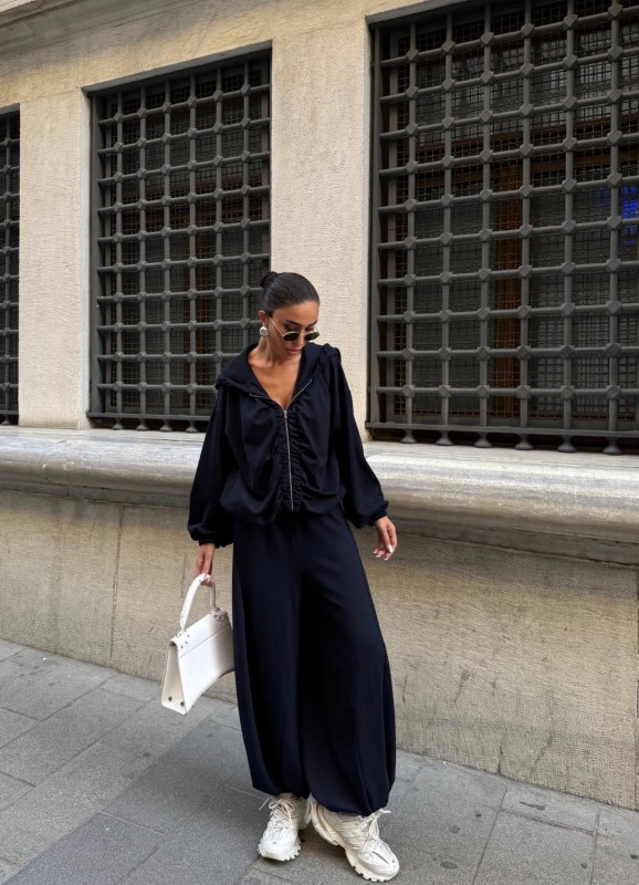 Oversize Hoodie Set Navy blue