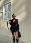 Black Tailored Blazer Dress
