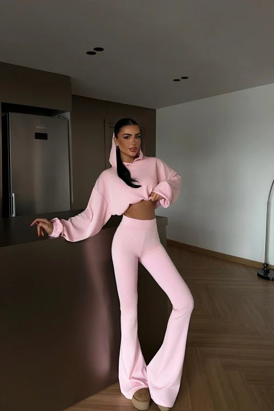 4137 SANTORINI LOUNGE – Hooded Tracksuit Set