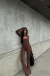1919 BROWN TEMPTATION – 2-częściowy set premium (kombinezon + crop top)
