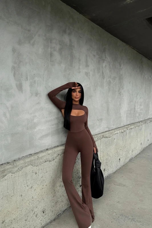 1919 BROWN TEMPTATION – 2-częściowy set premium (kombinezon + crop top)