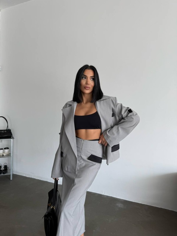 MONTE CARLO EDGE – Power Suit Set Grey