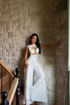 4968 ROMANCE – Sculpted Cut-Out Pleated Jumpsuit