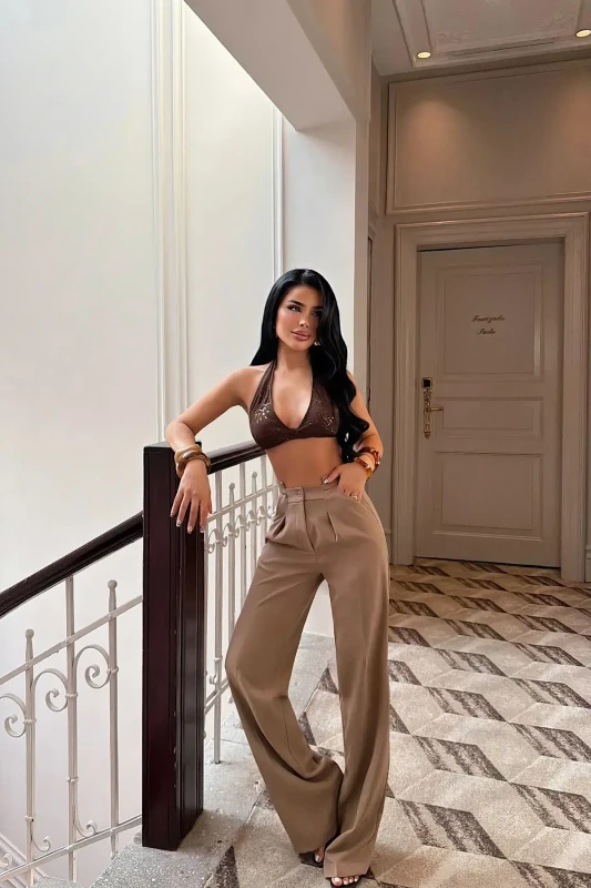 4991 PARISIENNE FLOW – Spodnie Palazzo Premium